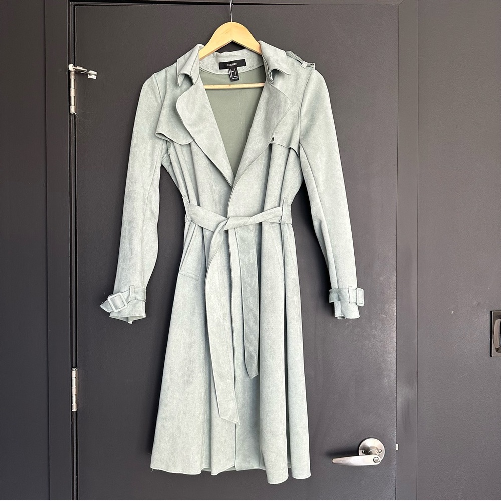 Forever 21 Light Green Trench